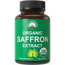 Saffron Kosttilskud - USDA Organic Saffron Extract kapsler til kvinder, mænd og kid. Med Organic Prebiotic Fiber I stedet for Filler. Ren og naturlig for mad, hjerne, fokus, cravings, PMS