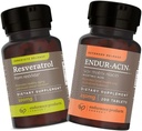 Endurance Products Resveratrol Supplement - Grape Skin Extract og ENDUR- ACIN 250 mg Niacin - Udvidet frigivelse for Optimal Absorption & Low- Flush
