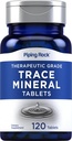 Piping Rock Trace Minerals Kosttilskud: 124; 120 tabletter: 124; Therapeutic Grade: 124; Piller til mænd og kvinder: 124; Ikke GMO, Gluten Free