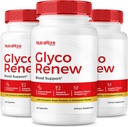 NutraRize (pakke af 3 Glyco Renew piller, Alle naturlige blod støtte Formel, Maksimal styrke supplement til at opretholde stabile niveauer, din rejse mod sundhed, officielle anmeldelser (180 kapsler)