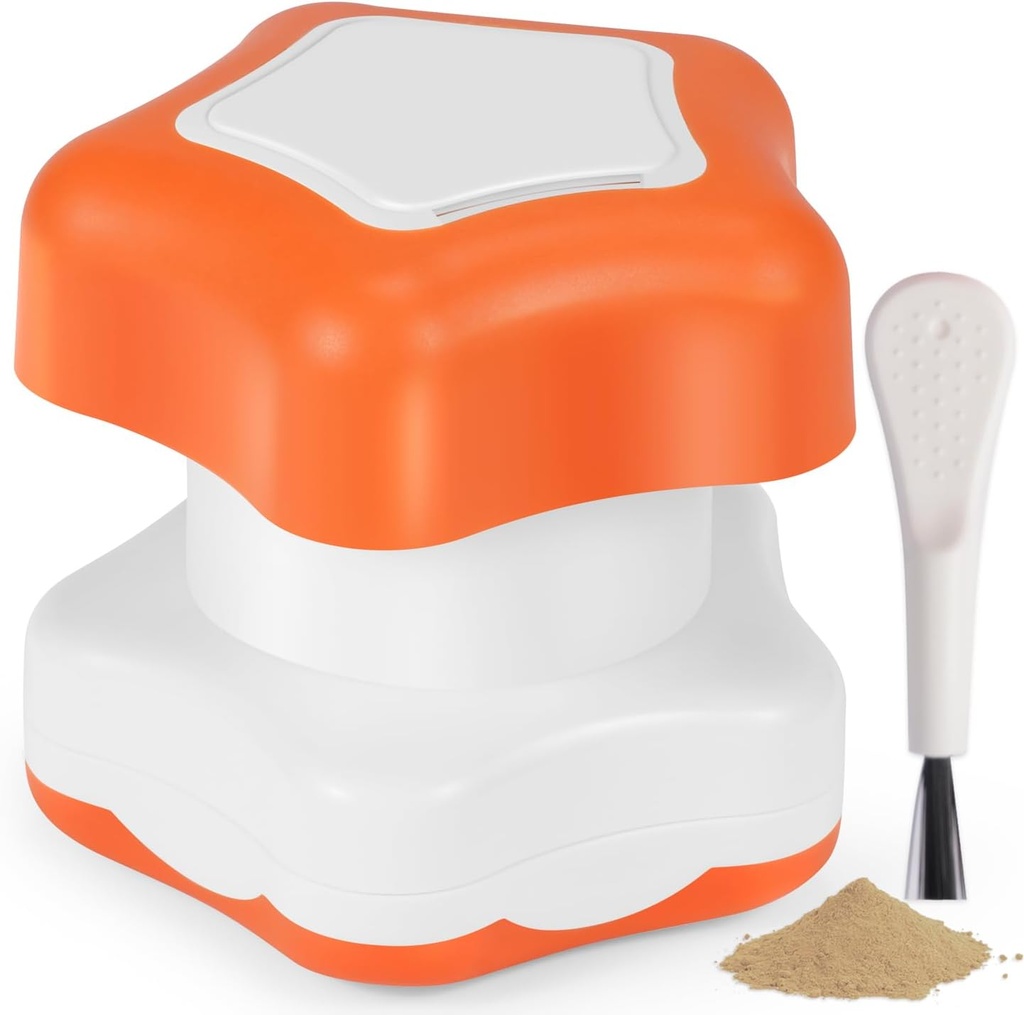 Johnbee Pill Crusher, Pill Grinder Fine Powder Extremely Fine. Lageret. Pil Knusere til ældre, Familie og Kæledyr. Silicone Edges. Grind flere piller på én gang - Rengøring børste (Orange)