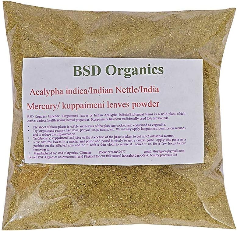 Blade Pulver af Acalypha Indica / Indian Nettle / Indian Merkur / Indian Copperleaf / Kuppaimeni (200 Gram / 7 Ounce)