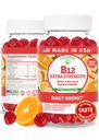 Lunakai Extra Strength 3000mcg Vitamin B12 Gummies - USA Made, Lækker Daglig Energi & Metabolisme Support - Vegan B12 Methylcobalamin Supplement 60ct