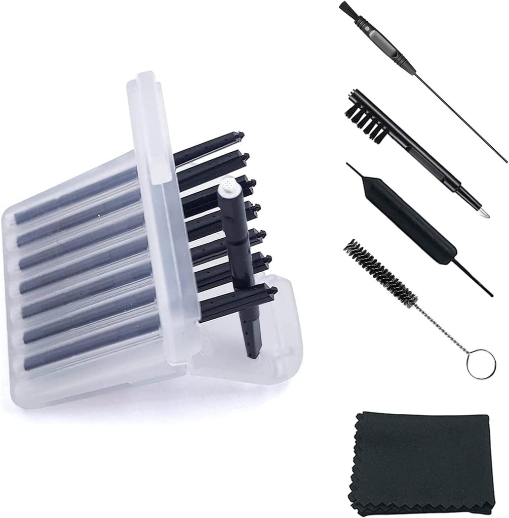 (4 Pakker) Høreapparat Wax Guard Filtre (32 Enheder) Erstatning Wax Cerumen Stop Wax Traps til Phonak, Widex, Unitron og Resound - 5 stykker Høreapparat Rengøring Kit Tilbehør med Carry Case