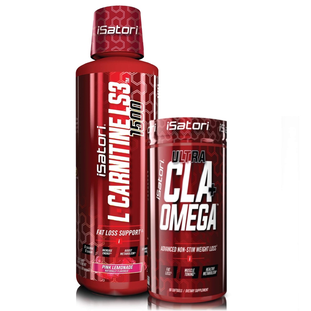 iSatori L- Carnitin LS3 Pink Lemonade 1500mg (32 Servere) & iSatori Ultra CLA (90 Softgels)