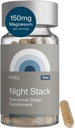 FOCL Rastful Night Magnesium Sleep Supplement - Natural Sleep Aid, Melatonin Free, No Grogginess, Calm - Magnesium Supplement til retablering søvn med Ashwagandha - Vegan, Non GMO, Cruelty Free