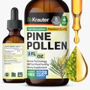 BIO KRAUTER Pine Pollen Tinktur - Pine Pollen pulver flydende ekstrakt til immunforsvar - Alkohol & sukker fri naturlig herbal supplement - 2 Fl.Oz.