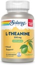 SOLARAY L Theanine 200mg, Mood Support Supplement with Vitamin B6 - Calming Support During Occasional Stress - Natural Lemon Lime Flavor - 60-Day Guarantee, Lab Verified - 75 Servings, 75 Chewables