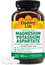 Country Life Magnesium og kalium supplement for hjerte sundhed, cardiovaskulær support, immunsystem og ben sundhed, Gluten- fri