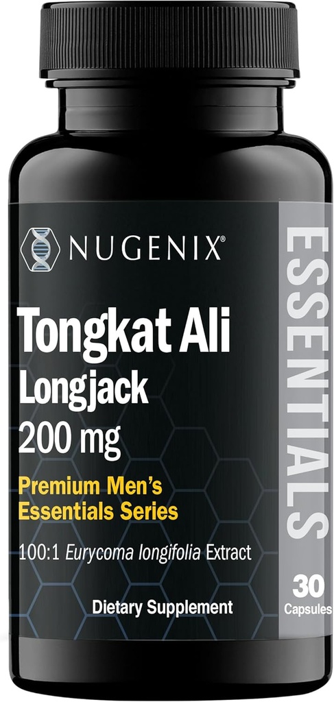 Nugenix Essentials Tongkat Ali for mænd, Støtte til mænds sundhed, Longjack Eurycoma Longifolia Extract, 30ct