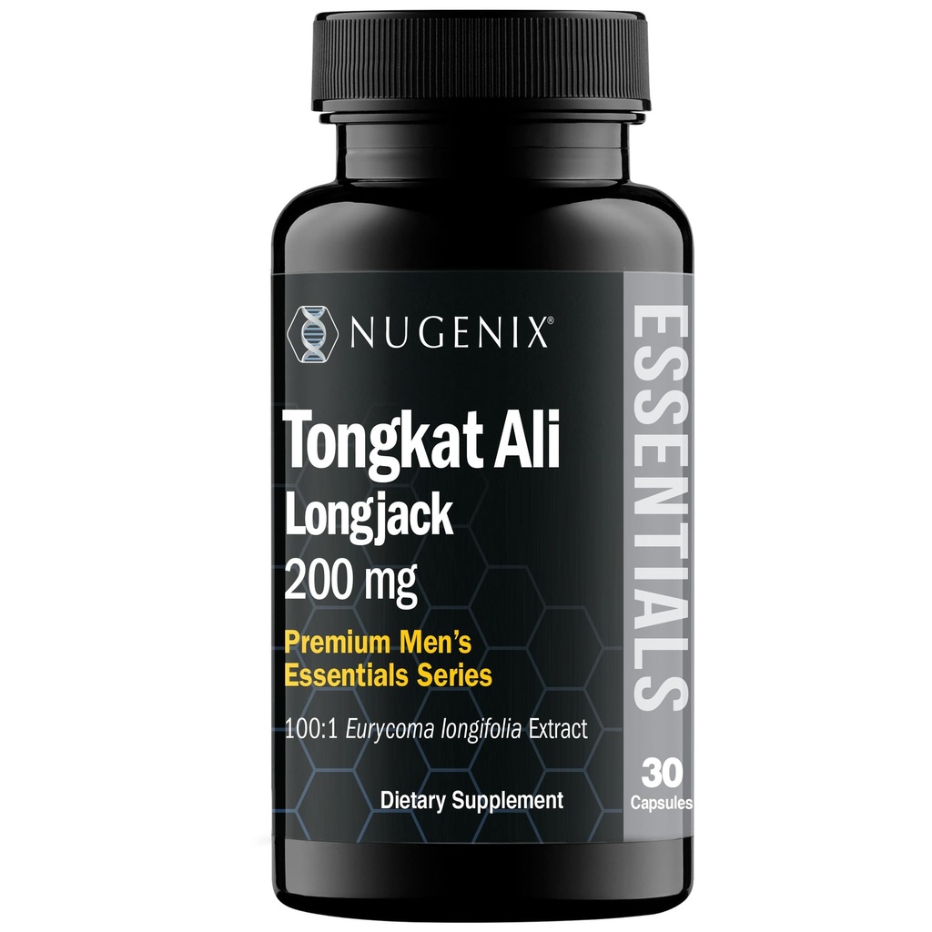 Nugenix Essentials Tongkat Ali for mænd, Støtte til mænds sundhed, Longjack Eurycoma Longifolia Extract, 30ct