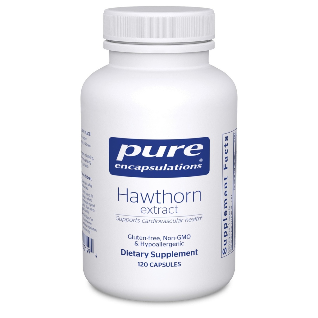 Ren indkapsling Hawthorn ekstrakt af 124; Crataegus Oxyacryl Hypoallergent supplement til cardiovaskulær systemsupport af 124; 120 kapsler