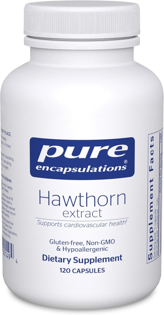 Ren indkapsling Hawthorn ekstrakt af 124; Crataegus Oxyacryl Hypoallergent supplement til cardiovaskulær systemsupport af 124; 120 kapsler