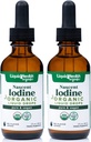LIQUIDSUNDHED USDA Organic Nascent Jod Liquid Drops, Pure Jod supplement til Thyroid & Immunsupport, Energy Supplement - Made in USA, Vegan, Farveløs, Tastløs Tinktur (2 Pack)
