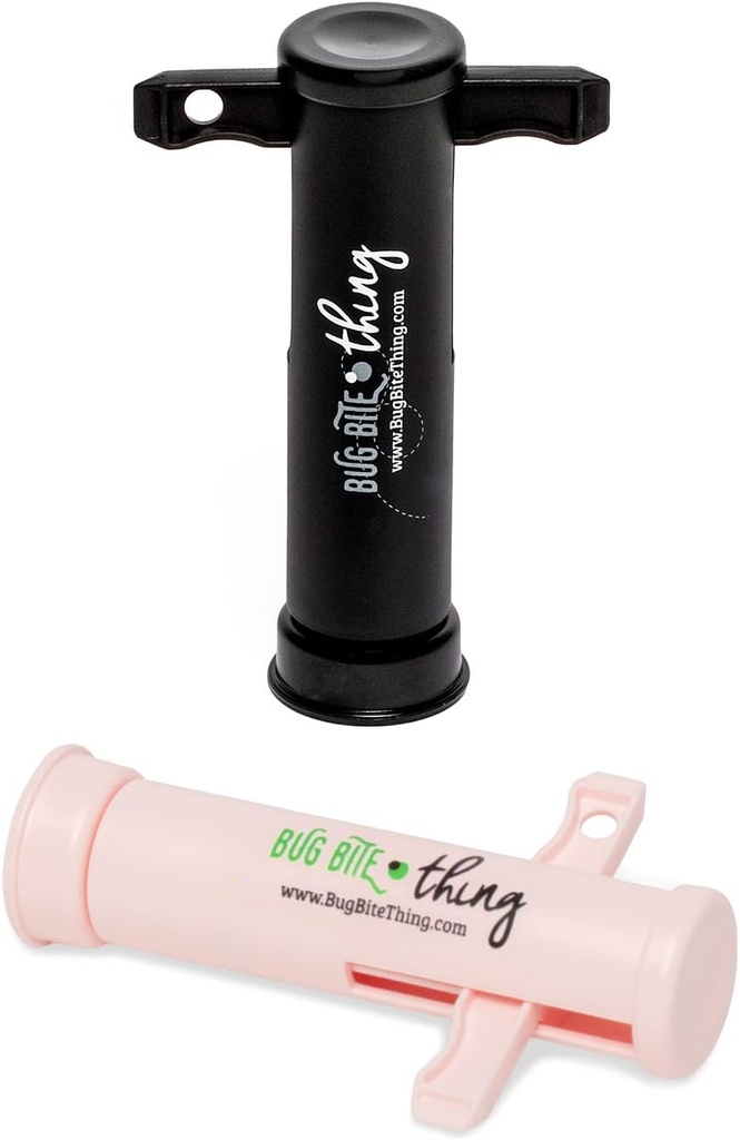 Bug Bite Thing Suction Tool - Bug Bites and Bee/Wasp Stings, Natural Insect Bite Relief, 2-Pack, 1 Black/1 Pink