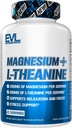 Evolution Nutrition Magnesium + L- Theanine - Natural Relaxation & Focus Support - 200mg Magnesium + 100mg L- Theanine - Vegan & Non- GMO - Kosttilskud - 45 Servering - 90 Veggie kapsler