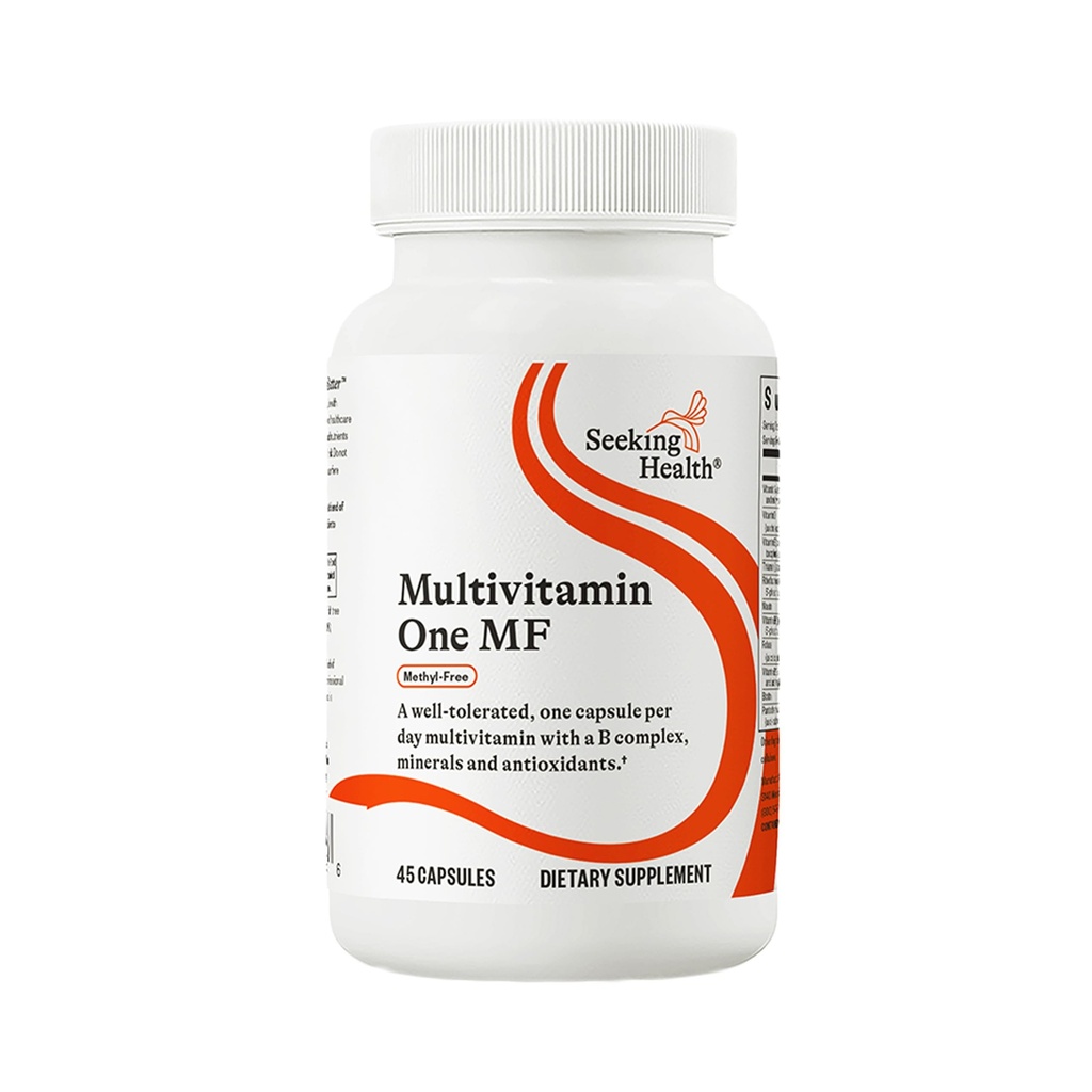 Søg Health Multivitamin One MF - MTHFR Support med Folinsyre & vitamin B12 - Easy- to- Digest - Methyl- fri vegetarisk kapsel - 45 Veggie kapsler