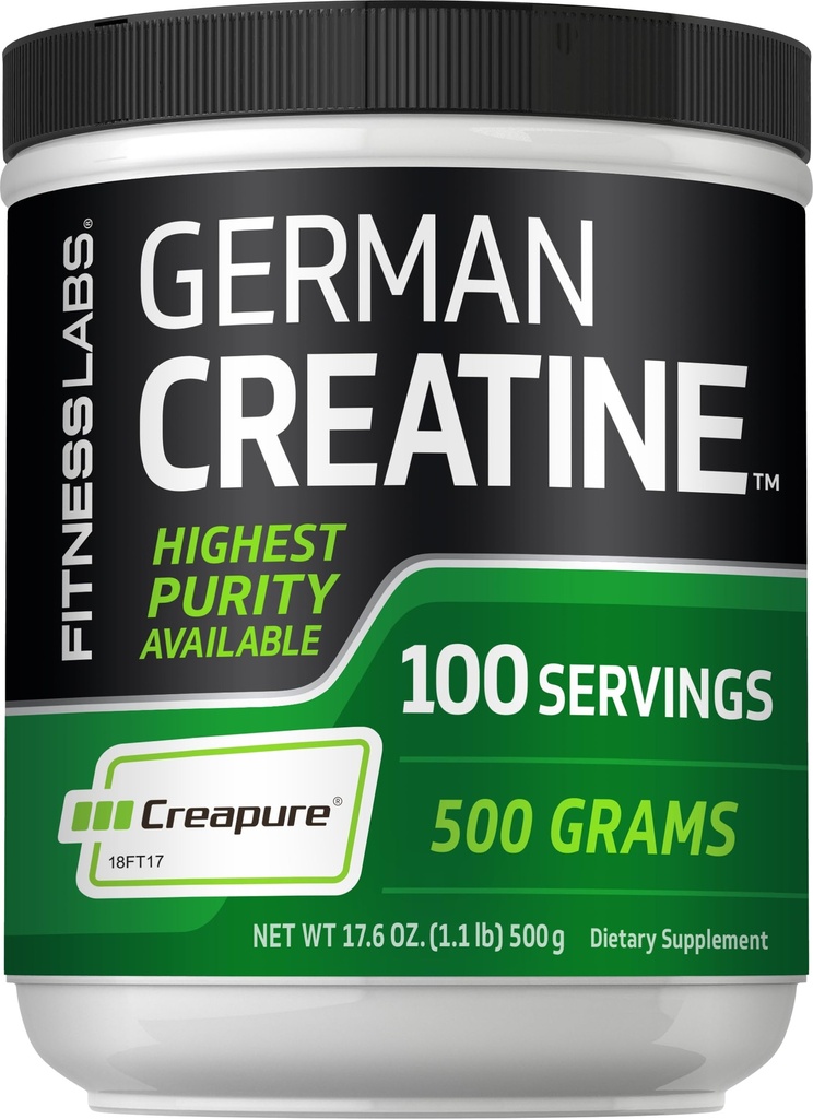 Fitness Labs German Creatinine Monohydrat Powder Б124; 500 Grams Б124; Creapure Fitness Support 124; for mænd og kvinder