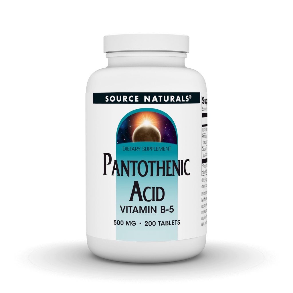 Kilde Naturals Pantothensyre 500 mg vitamin B- 5 Kosttilskud - 200 tabletter