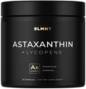 Astaxanthin 24mg + Lycopene 50mg Clinical Strength Carotenoider Hudtillæg w. 100% Natural from MicroAlgae - Best Astaxanthin Supplements for Skin Health & Pigmentation - Astaxantina