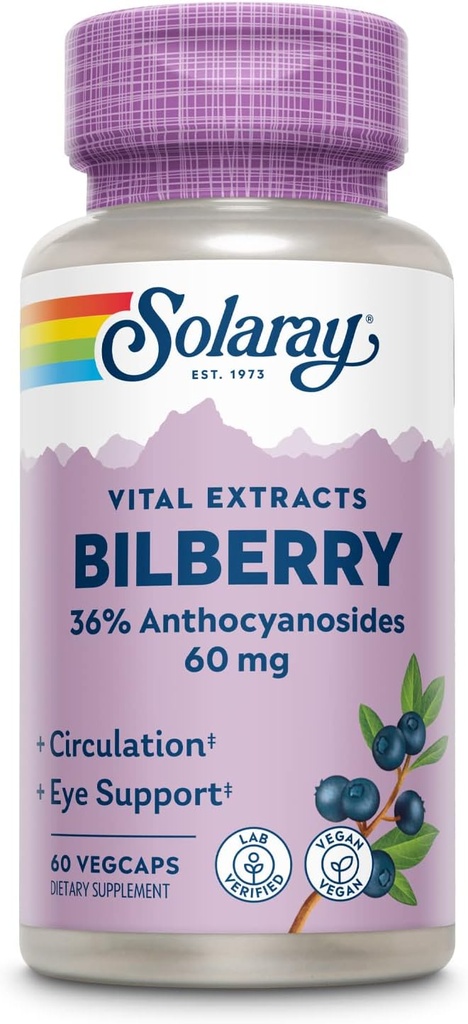 SOLARAY Bilberry Berry Extract 60 mg
