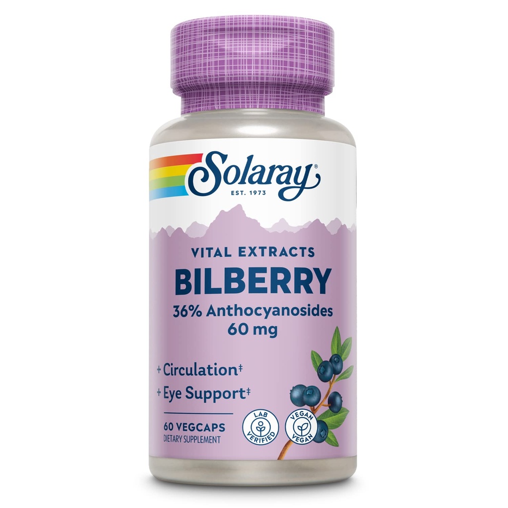 SOLARAY Bilberry Berry Extract 60 mg