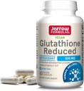 Jarrow Formulas Glutathione Reduceret 500 mg - 60 Veggie kapsler - Intracellulær antioxidant - Kvalitet Glutathion kosttilskud - Understøtter genanvendelse af Vitamin C & E - Non- GMO - Gluten Free - Vegan