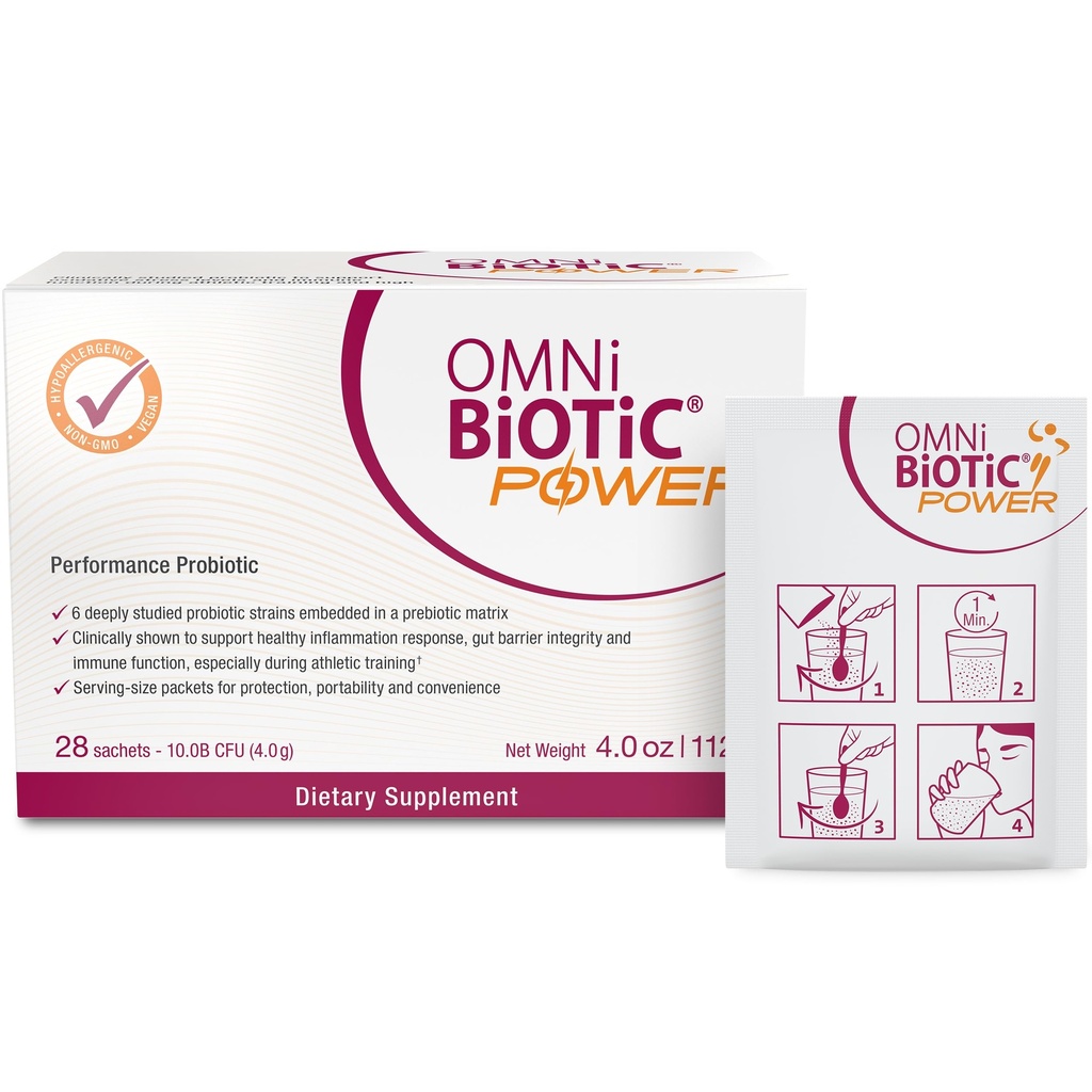Power High Performance Daily Probiotic Supplement - Probiotisk pulver med Magnesium Citrate for en aktiv livsstil - Understøtter Gut Sundhed, Muskel Inddrivelse, og energi - Vegan, Non- GMO (30 Servere)