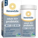 Renew Life Probiotic Voksen 50 Plus Probiotiske kapsler, Dagligt tillæg støtter urinære, fordøjelsessygdomme og immunforsvar, L. Rhamnosus GG, Dairy, Soy og glutenfri, 30 Millioner CFU, 30 Greve