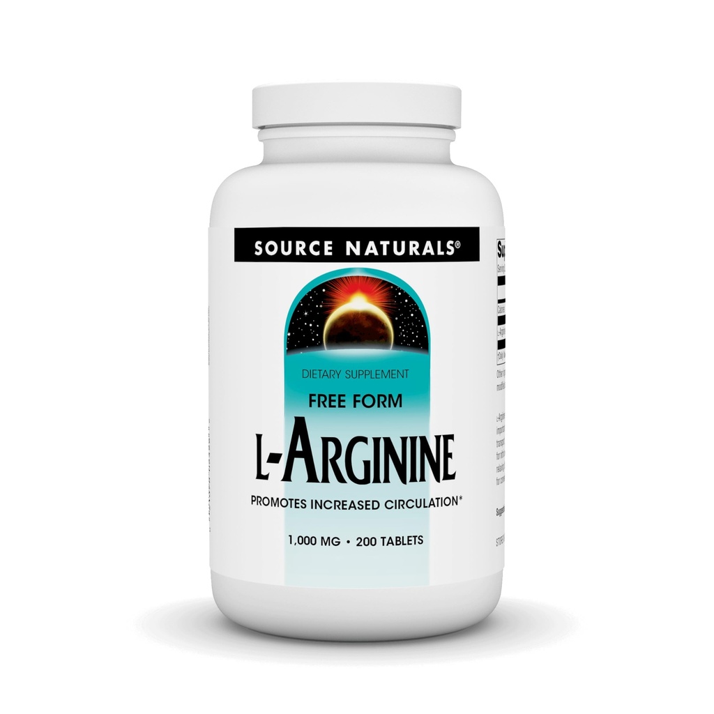 Source Naturals L- Arginin Free Form * - 1000 mg, 200 tabletter
