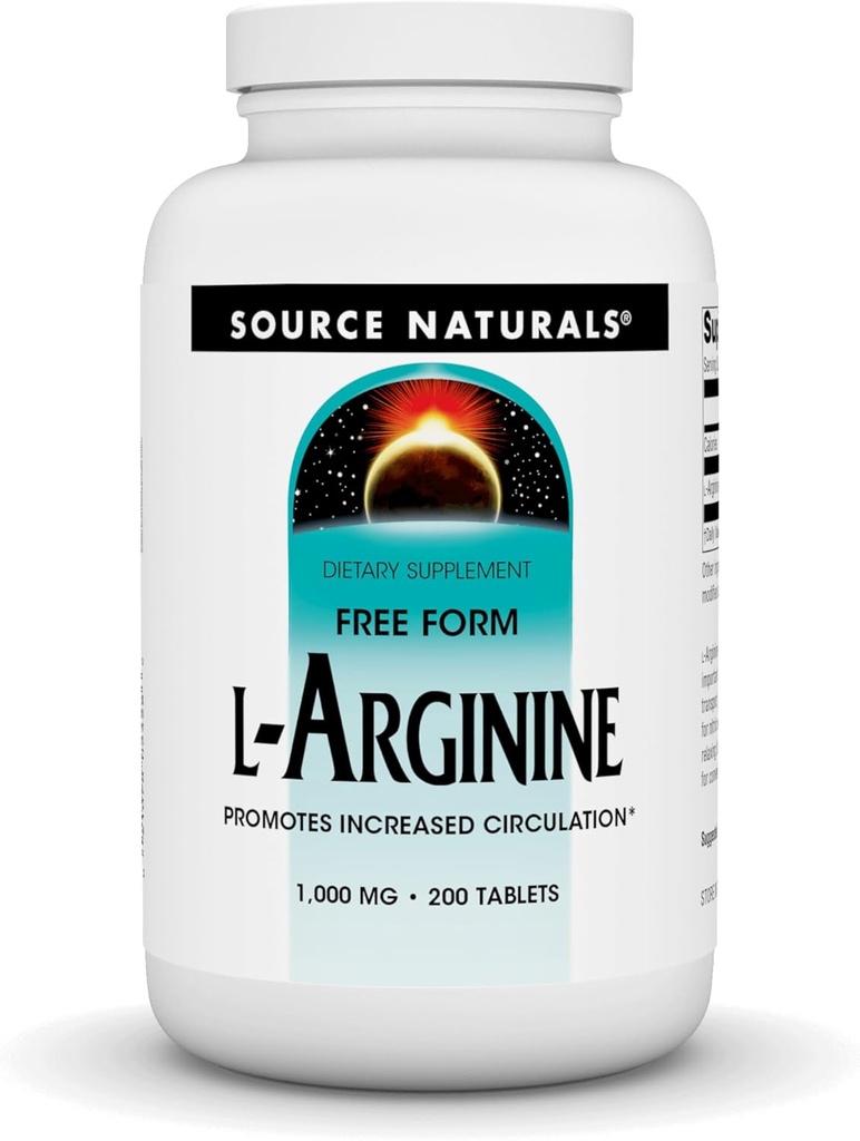 Source Naturals L- Arginin Free Form * - 1000 mg, 200 tabletter