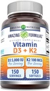 Amazing Formulas Vitamin D3 5000 IE med vitamin K2 100 Mcg