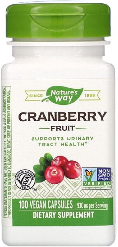Naturens vej Tranebær Frugt, 465 Mg, 100 Cap