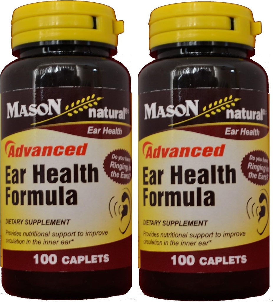 Mason Natural Advance Ear Health Formel Bioflavonoider Plus 100 kapsler per flaske pakke med 2 i alt 200 kapsler