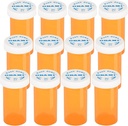 Plastic Medicine Pill Flasker med Child Resistent Caps - Push Down and Turn - Reception Hætteglas, Medicin Container, Pill Cases Dispenser Arrangører (12pcs, 30 Dram)
