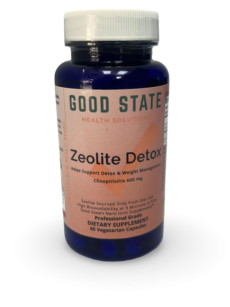 Good State Zeolite Detox - Clinoptilolite 600 mg per Veggie Capsule - 60 kapsler - USA Supply
