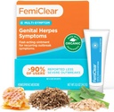 FemiClear for genitale Herpes Symptomer & Kolde Sores, Multi- Symptomer - Effektiv Intimativ Relief - Lavet med All- Natural og Økologiske Ingredienser - 0.5 Ounce Tube