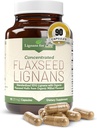 Lignans For Life Flaxseed and SDG - Omega 3 Fedtsyrer, Fiber Antioxidanter - Hjælper forbedre skinnende Coat, fordøjelse og hjerte sundhed, 25mg, 90 kapsler, 1 pakke