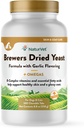 NaturVet Brewer 's Tørret Gær Pet tillæg med hvidløg Aromering - Inkluderer B- Complex Vitaminer, Omega-3, 6, & 9 Fedtsyrer - Hjælper støtte Glossy Coat, Sund hud til hunde, Katte 500 Ct.