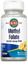 KAL Methyl Folate 1000 mcg, 5-MTHF Aktiv Form, Folinsyre tillæg, Heart Health, Prenatal, Mood and Brain Support, Vegetarisk, Natural Lemon ActivMelt, 60- Day Garanti, 60 Serv, 60 Micro Tablets