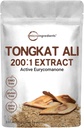 Micro Ingredients Tongkat Ali Extract 200: 1 (Longjack) Powder, 100 Bedste, Grown in Indonesia, 100% Pure Eurycoma Longifolia Root Extract, Bitter Taste - Ingen Filler, Ingen Tilsætningsstof, Non- GMO