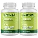 Bioperine 10mg (240 vegetariske kapsler) (120 x 2) - No Stearates - Vegan - Non GMO - Gluten Free - Absorption Enhancer