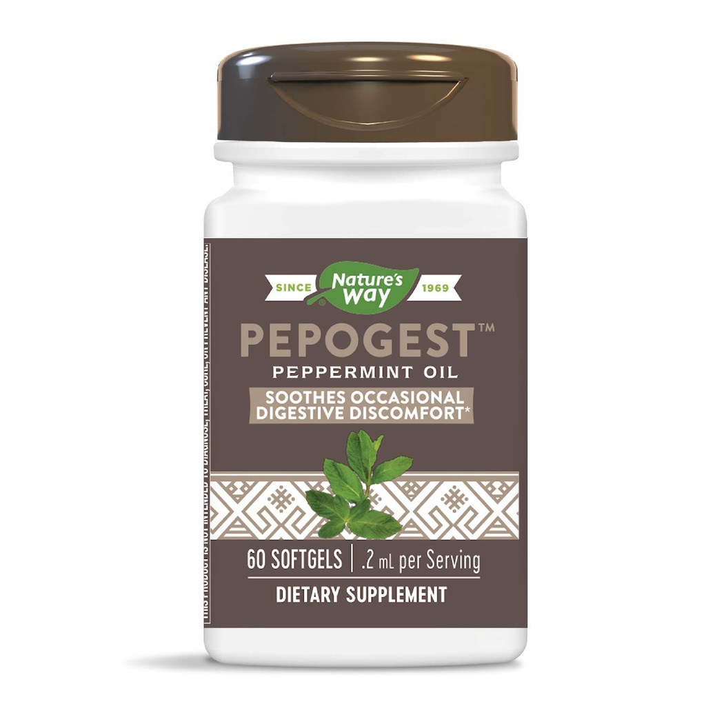 Nature 's Way Pepogest Enter- Coated Peppermint Oil, Gastrointestinal Comfort, 60 Greve (pakke med 2)