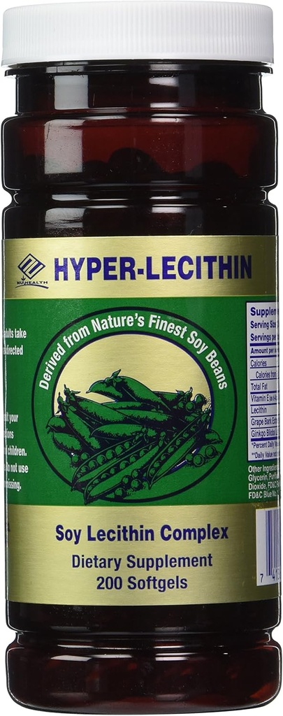 Nu sundhed Hyperlecithin (200 Softgel) Soy Lecithin Complex