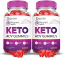 Justified Laboratories (2 Pack Rippede Resultater Keto ACV Gummies Advanced Formel 1000MG Rippede Resultater Formuleret med Pomegranate Beet Juice Powder B12 Vegan Non GMO 120 Gummys