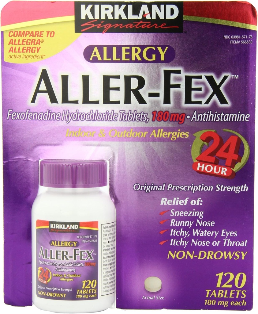 Kirkland Signature Aller- Fex 180 mg 120 faner