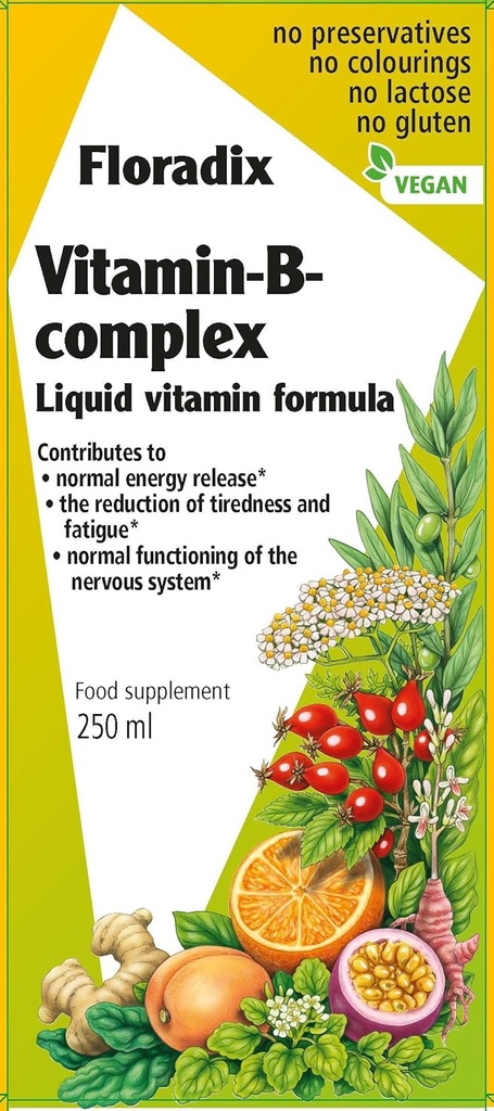 Floradix vitamin B kompleks flydende formel, 250 ml