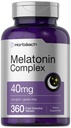 Horbäach Melatonin 40 mg Complex 1 124; 360 Fast Opløs tabletter 1 124; Adult Extra Strength Supplement 1 124; med Kamille og Ashwagandha 1 124; Vegetar, Non- GMO, Gluten Free