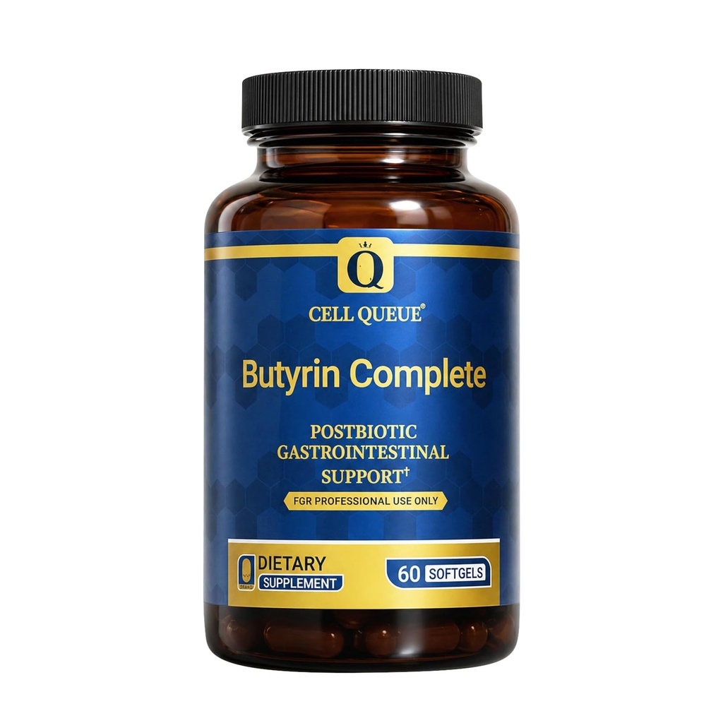 Butyrate Supplement - 31- Butyrisyre (tributyrin) Postbiotika til Gut Health & Leaky Gut Support, Colon Health, Bloating, Forstoppelse, Moduler Intestinal Flora, 60 Softels