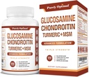 Rent Optimal Glucosamin Chondroitin MSM Supplement w / Gurkemeje & Boswellia - Glucosamin Sulfate Fælles tillæg for mænd og kvinder - 120 tabletter